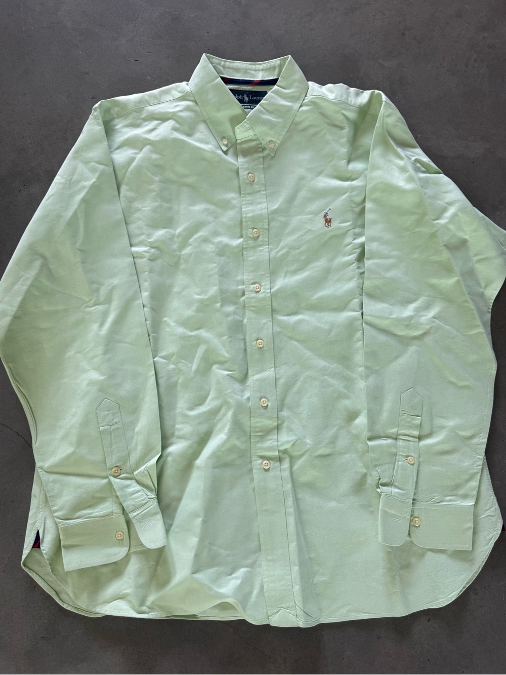 Ralph Lauren Men’s Mint Green Button-Down Oxford Shirt